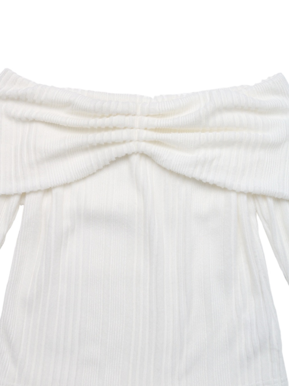 Off-Shoulder Ribbed Knit Top - Picture 9 of 12